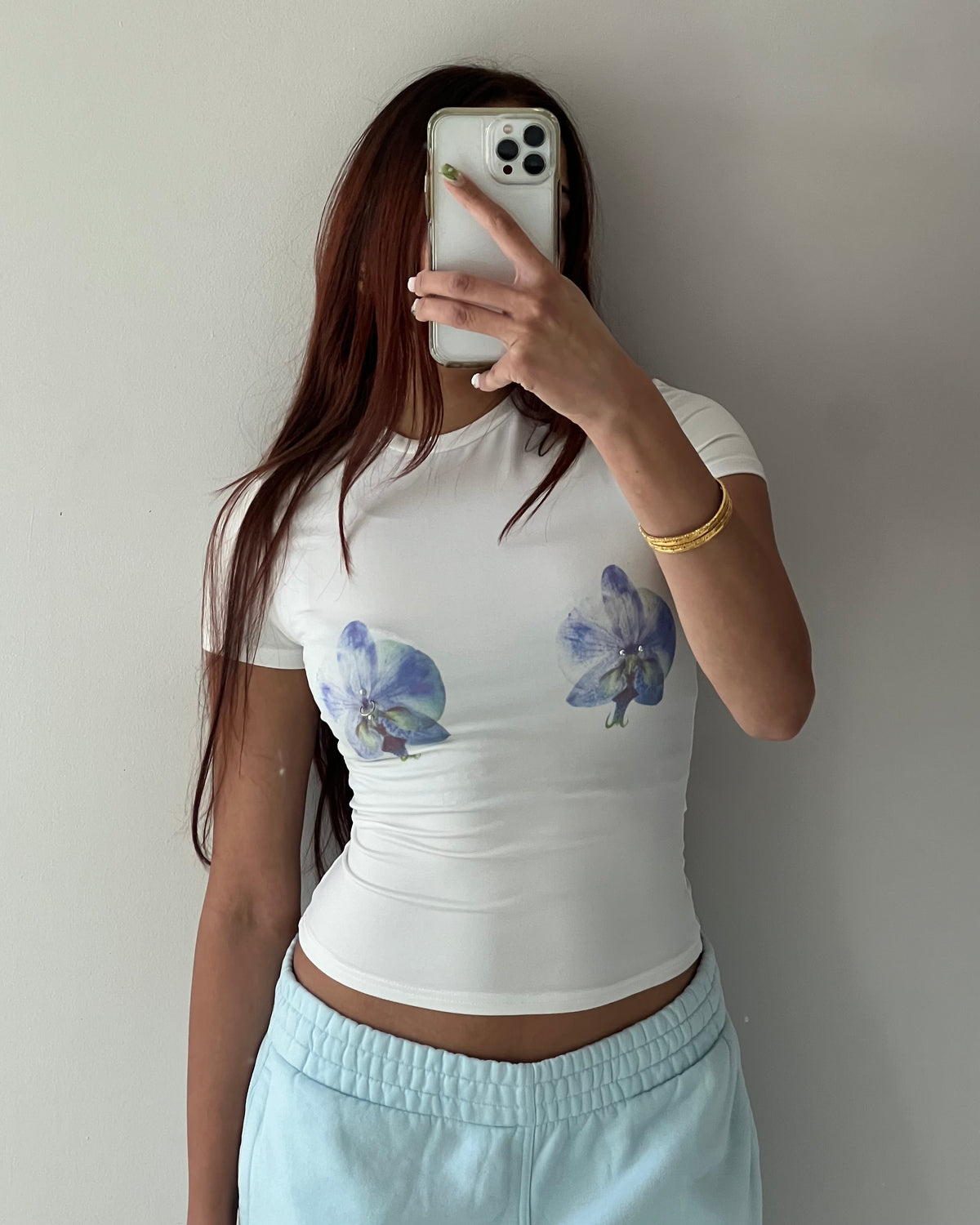 PIERCED ORCHID TOP